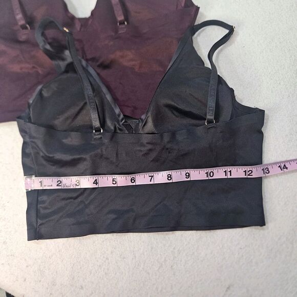 DANSKIN Intimates Sz M Black & Maroon Bralette Molded Pads - Picture 2 of 5